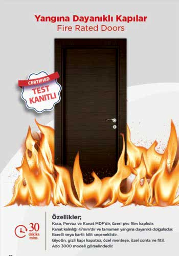 Yangına Dayanıklı Kapı
